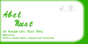 abel must business card